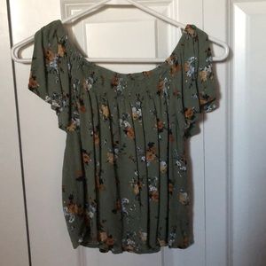 off the shoulder flower top